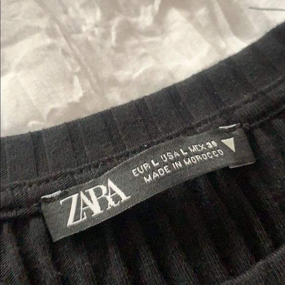 Black ribbed short dress - Picture 4 of 4